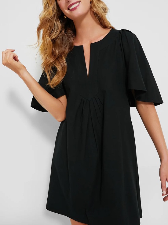 Pomander Place Dresses & Skirts - Pomander Place Black Finley Flutter Sleeve Dress